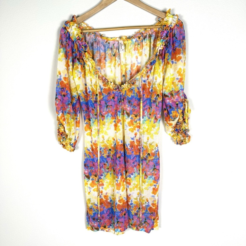 Luli Fama Dulce Tormento South Beach Dress Coverup Womens Large Resort Beach